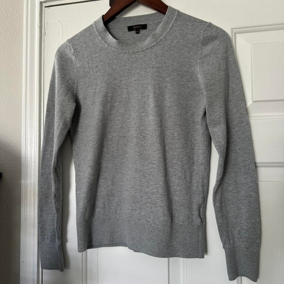 Quince Sweaters - Quince Organic Cotton Cashmere Blend Crewneck Knit Sweater Heather Gray XS